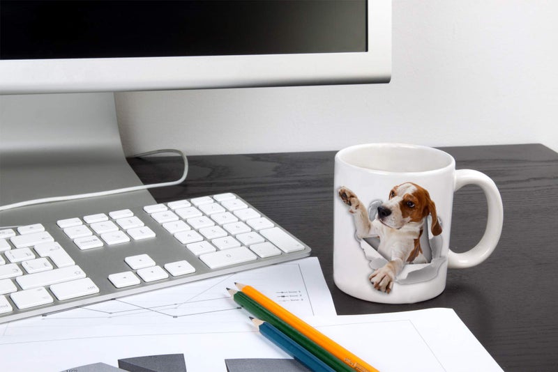 Winston Bear Funny Beagle Dog Mug - Ceramic Funny Coffee Mug - Perfect Dog Lover Gift - Cute Novelty Coffee Mug Present - Great Birthday or Christmas Surprise for Friend or Coworker, Men and Women (11oz) - Image 5